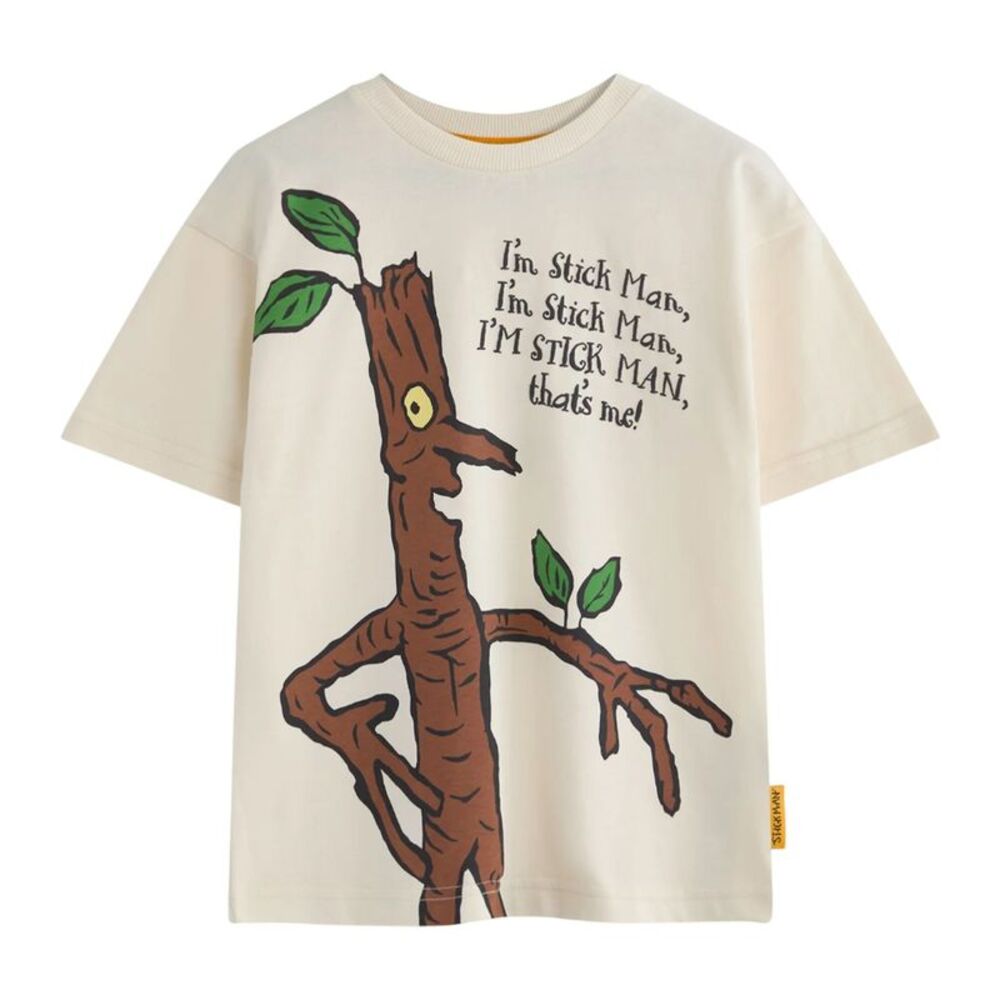 The Gruffalo Childrens/Kids I�'m A Stickman Short-Sleeved T-Shirt / Beige
